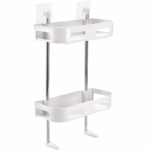 Suport Multifunctional cu 2 Rafturi pentru Baie si Bucatarie - Organizare Optima