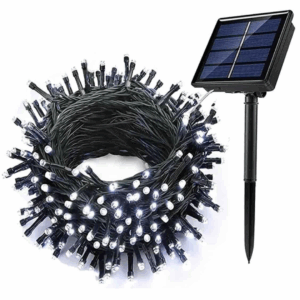 Instalatie Solara de Craciun 100 LED-uri Alb Rece, 10 m, Exterior IP44