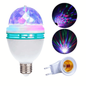 Bec LED Disco Rotativ Multicolor 3W - Efect Party Light cu Proiectii Colorate
