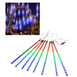 Set 2 Instalatii LED Tip Turturi cu Efect de Ninsoare – Lumini Multicolore pentru Interior si Exterior