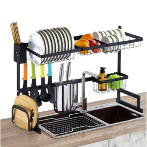 Suport Scurgator Extensibil pentru Vase - Organizator Multifunctional pentru Bucatarie din Otel Inoxidabil