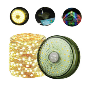 Ghirlanda LED Camping Multifunctionala - Lanterna si Powerbank 8m cu 8 Moduri Iluminare