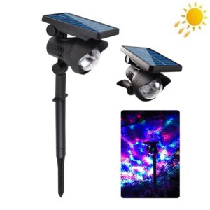 Proiector LED Solar RGB Rotativ pentru Exterior - Iluminare Decorativa Gradina