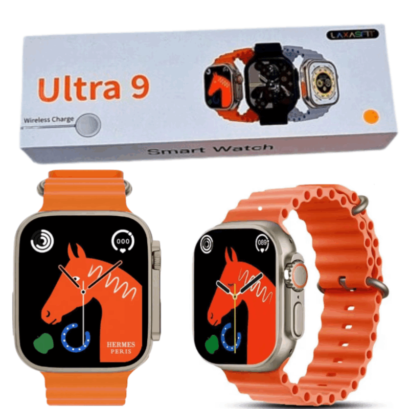 Ceas inteligent Ultra 9 cu Apeluri Bluetooth, Monitorizare Sănătate și Moduri Sport Multiple
