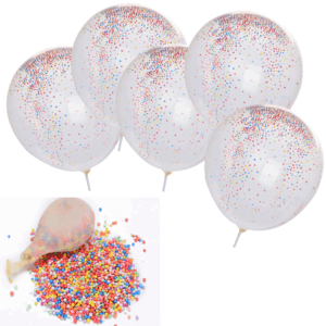 Set 5 Baloane Transparente cu Confetti Colorat - Efect Magic pentru Petreceri