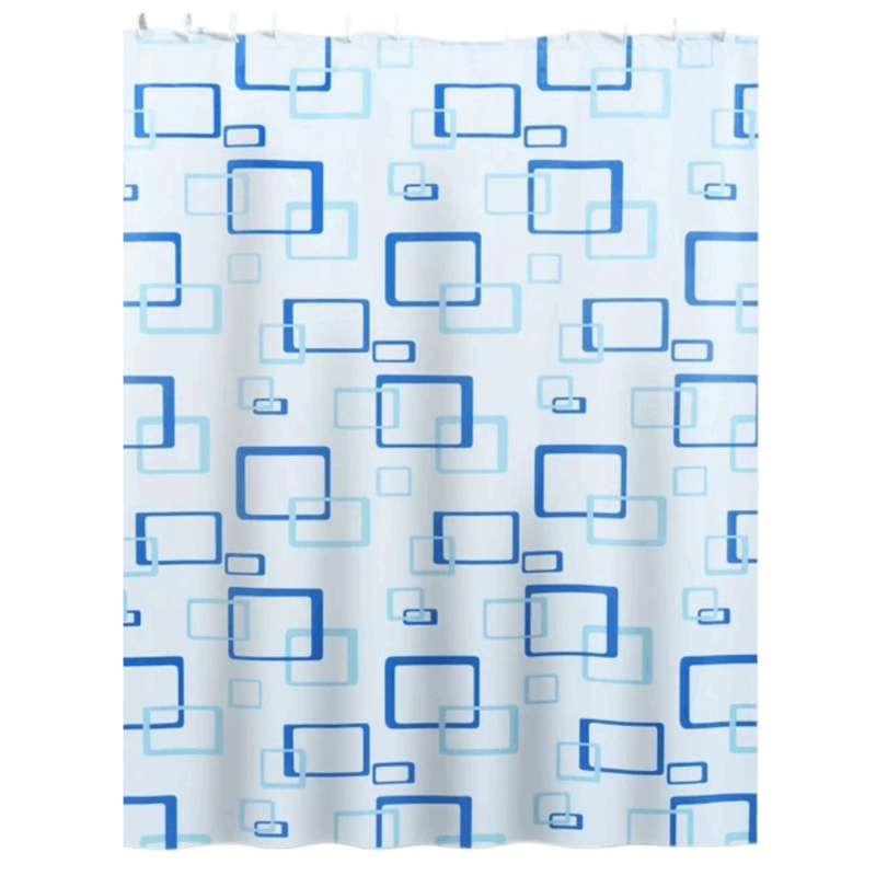 Set Perdea de Duș 180x180 cm cu Inele Protecție Impermeabilă, Rezistență la Mucegai și Instalare Ușoară