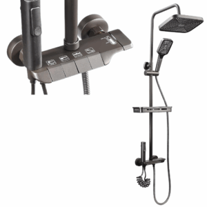 Sistem Dus Premium cu Termostat Integrat - Cap Ploaie, 3 Moduri Pulverizare, Otel Inoxidabil