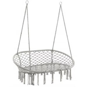 Leagan Suspendat Dublu cu Franjuri - Scaun Boho pentru Casa si Gradina 130x70cm