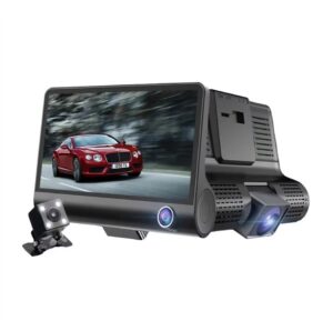 Camera Auto DVR 3 in 1 - Fata/Spate/Interior, Ecran 4 inch, Full HD 1080p, Senzor Miscare WDR