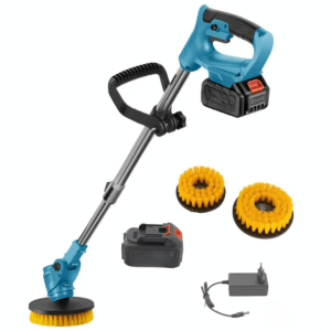 Perie Electrica Multifunctionala 48V cu Maner Telescopic, 2 Acumulatori, Incarcator si 3 perii interschimbabile