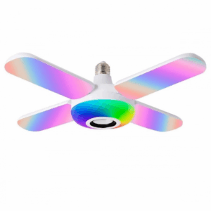 Bec LED cu 4 Brate Multicolor - Bluetooth, Telecomanda, Functie Muzicala