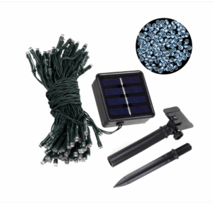 Instalatie Solara de Craciun 50 LED-uri Alb Rece, 5 m – Iluminat Exterior Fara Curent