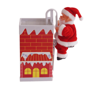 Figurina Animata Mos Craciun care Coboara pe Horn – Decoratiune Interactiva cu Baterii