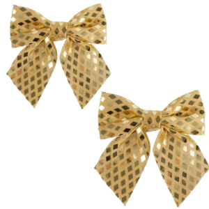 Set 2 Fundite Decorative de Craciun cu Imprimeu Stralucitor – Decoratiuni pentru Brad, Cadouri si Aranjamente Festive