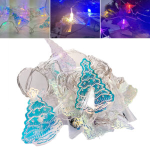 Instalatie Luminoasa LED Multicolora cu Model Brazi – 5 Metri, Decoratiune Craciun Interior/Exterior