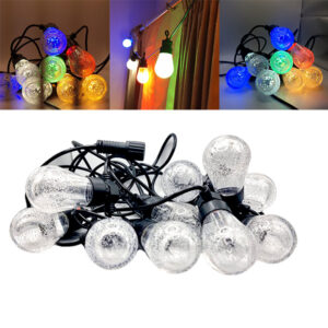 Instalatie Luminoasa Multicolora cu Becuri Mari, 5 m, 20 LED-uri – Decoratiune Festiva pentru Interior/Exterior