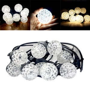 IInstalatie Luminoasa Alb Cald Model Bulb, 5 m – 10 Beculete, Decor Retro si Cozy