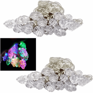 Set 2 Instalatii Luminoase Multicolore cu Model Conuri de Brad | 20 LED-uri | 5 m | Decoratiuni de Craciun