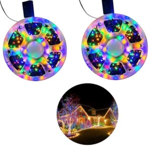 Set 2 Instalatii LED Liniare de Craciun, 100 m, 500 LED-uri Multicolore, pentru Interior si Exterior