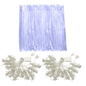 Set 2 Instalatii de Craciun Tip Perdea 3x3 m – Lumini LED Alb Rece pentru Interior si Exterior
