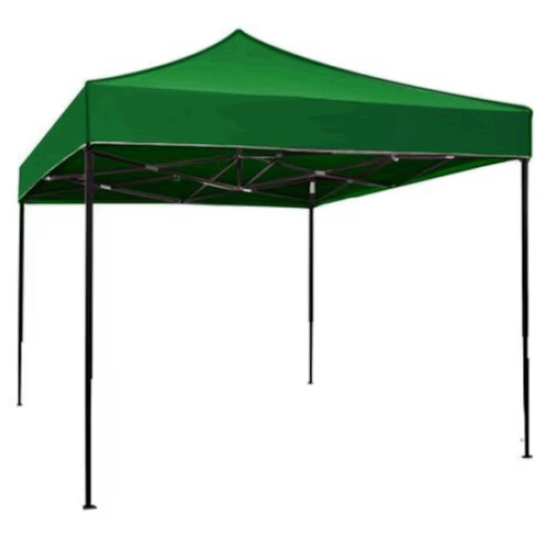 Cort / Pavilion pliabil, 3 x 3 m, cadru metalic, culoare verde