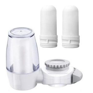 Filtru Purificator Apa Robinet + 2 Cartuse Rezerva - Elimina Clor si Impuritati