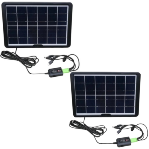 Pachet 1+1 Panou Solar Portabil cu Port USB pentru Incarcare Dispozitive - Protectie IP65