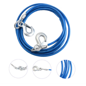 Cablu Remorcare Auto 4m, Otel Rezistent 3 Tone, Carlige Metalice - Siguranta Maxima