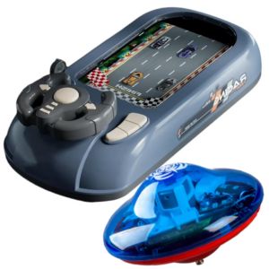 Pachet Volan Interactiv cu Piste de Curse si Masinute pentru Copii 3+ Ani + Spinner Giroscop LED cu Muzica si Lumini Colorate