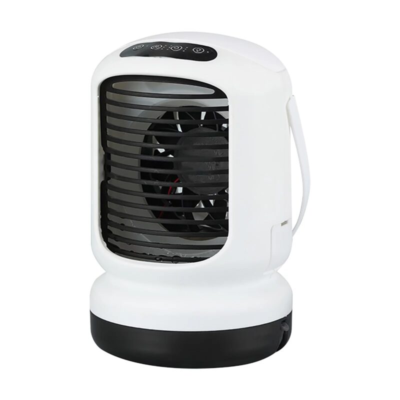 Racitor de aer portabil, cu lumina led, 6 viteze si alimentare USB, functie umidificare