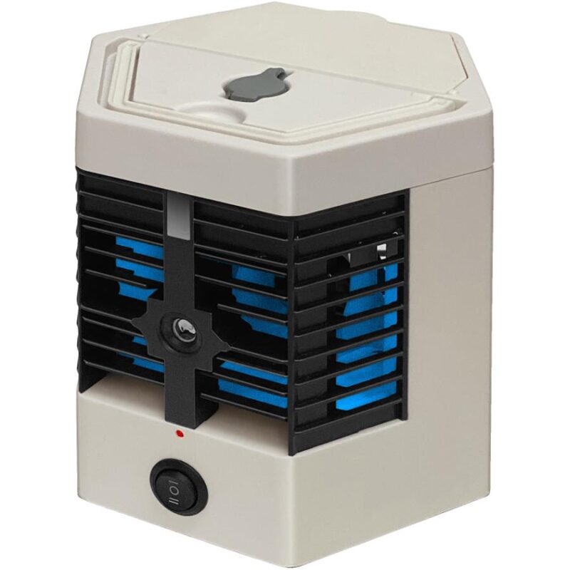 Aer conditionat portabil, cu baterie de racire si incarcare USB