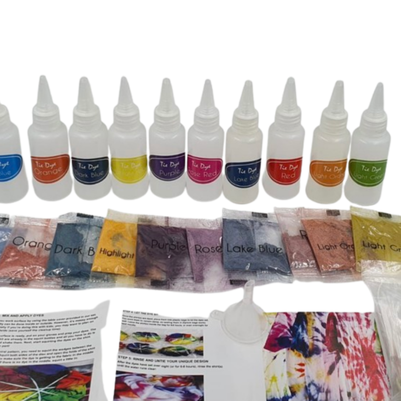 Set creativ pictura tricouri Tie-Dye 10 culori