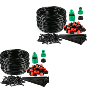 Pachet 1+1 Kit Sistem Irigare Prin Picurare Profesional 10M, Udare Economica pentru Gradina, Solar si Plante
