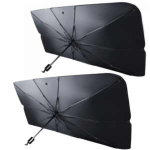 Pachet 1+1 Parasolar pliabil tip umbrela pentru parbrizul masinii, Protectie completa Uv