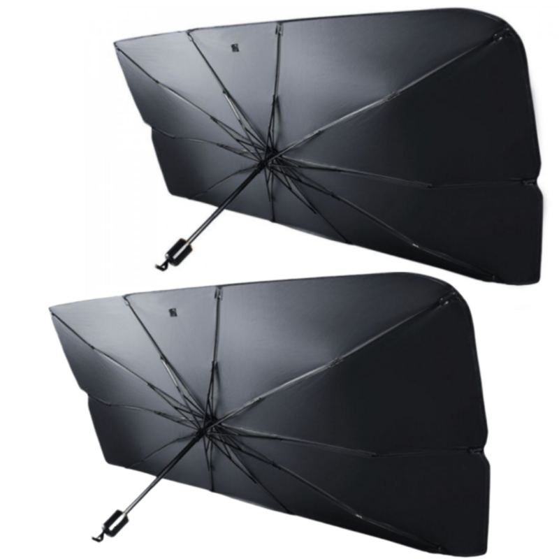 Pachet 1+1 Parasolar pliabil tip umbrela pentru parbrizul masinii, Protectie completa Uv