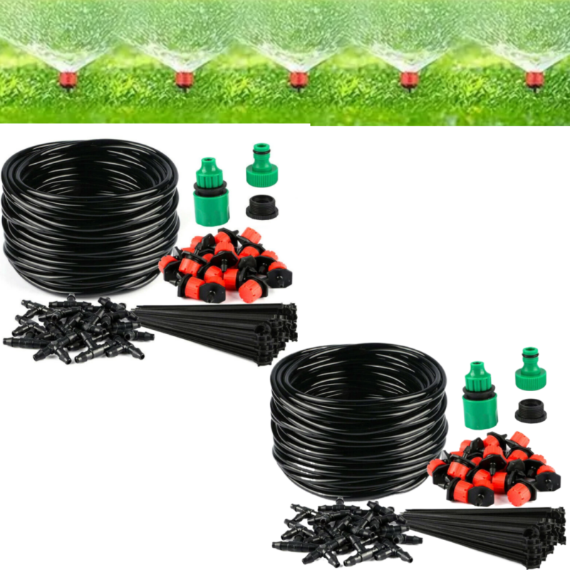 Pachet 1+1 Kit Sistem Irigare Prin Picurare Profesional 20m - Economic si Eficient pentru Gradina