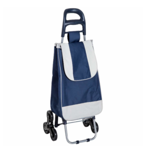 Carucior de Cumparaturi Pliabil cu Structura Metalica, Capacitate 25 kg, Husa Textila Detasabila si Lavabila, 6 Roti pentru Urcarea Scarilor