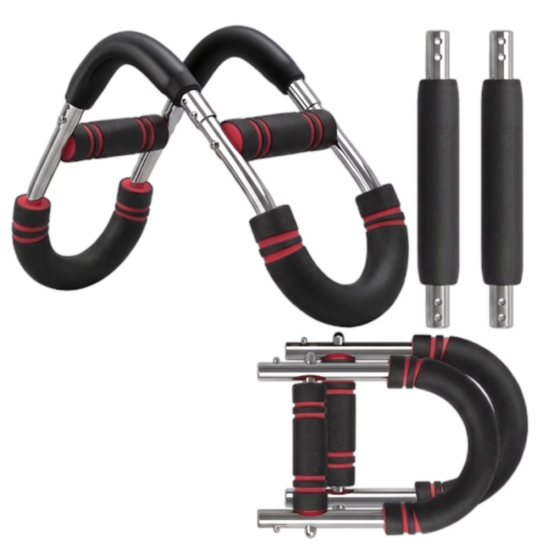 Aparat Multifunctional pentru Antrenament, Rezistenta Reglabila 110-132 lbs, Extensor Tip U, pentru Biceps, Triceps, Umeri, Spate si Coapse