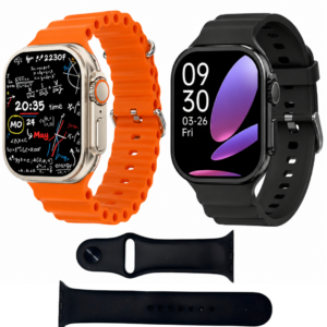 Pachet 1+1 Ceas Smart I7 Promax - Apeluri, Monitorizare Sanatate, Rezistent la Apa + Curea Silicon Premium 20mm Neagra