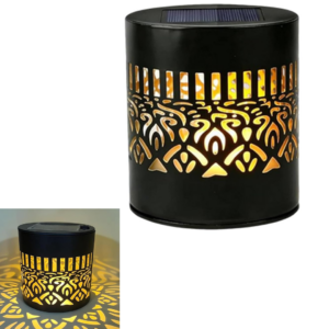 Lampa Solara Decorativa Mandala cu Proiectie 3D LED, IP65, Metal, Iluminare Automata pentru Gradina, Gard si Terasa