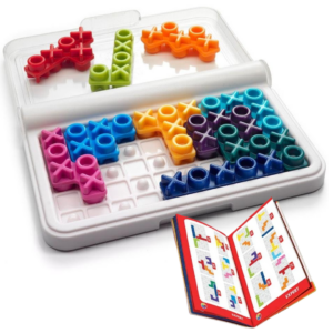 Joc Smart IQ XOXO pentru Copii, 50 Piese Colorate, Joc de Strategie si Gandire Logica, pentru Copii si Familie