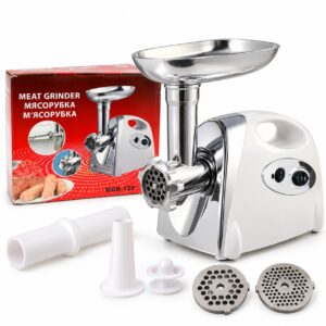 Masina Electrica de Tocat Carne, 2800W, 2 Site de Tocare, Functie Reverse, Accesoriu Carnati si Dispozitiv de Impins, Picioare Anti Alunecare